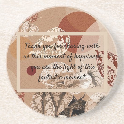 Dessous De Verre En Grès carte de mercîment (Devant)