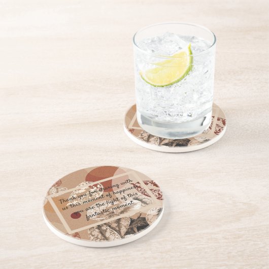 Dessous De Verre En Grès carte de mercîment (Côté)