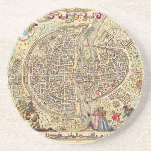 Dessous De Verre En Grès Carte de Paris, 1576