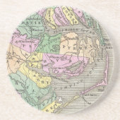 Dessous De Verre En Grès Carte des banques extérieures et de la Caroline du (Devant)