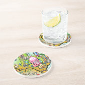 Dessous De Verre En Grès Carte du dessin animé Austin Texas (Côté)