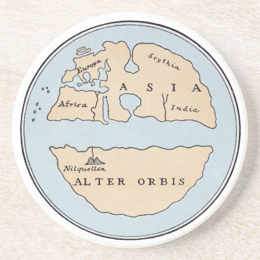 Dessous De Verre En Grès CARTE du MONDE, 1er siècle (Devant)