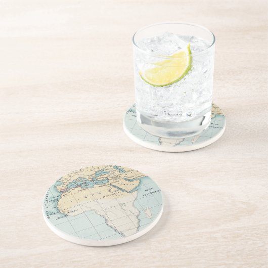 DESSOUS DE VERRE EN GRÈS CARTE : EMPIRE PHÉNICIEN (Côté)