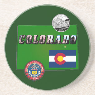 Dessous De Verre En Grès Carte et image du Colorado