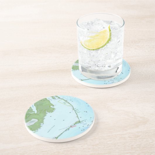 Dessous De Verre En Grès Carte externe de banques (Côté)