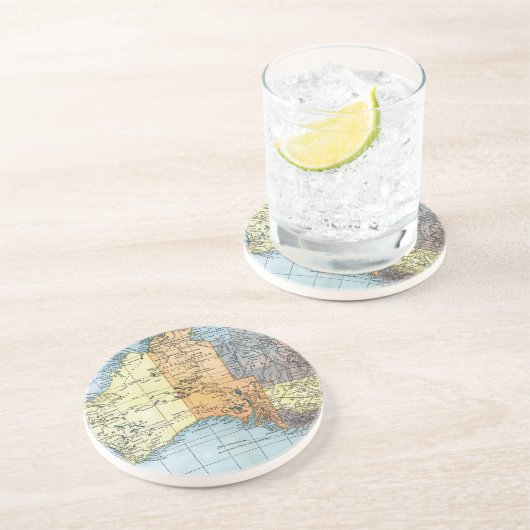 Dessous De Verre En Grès CARTE : L'AUSTRALIE, c1890 (Côté)