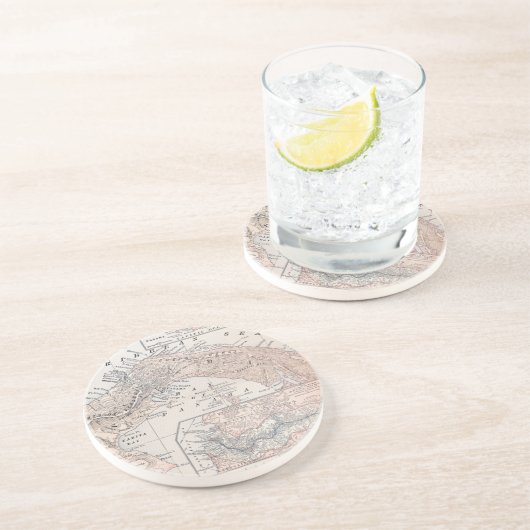 Dessous De Verre En Grès CARTE : Le PANAMA, 1907 (Côté)