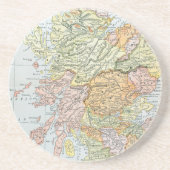 DESSOUS DE VERRE EN GRÈS CARTE : L'ECOSSE (Devant)