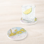 Dessous De Verre En Grès Carte marine de clé ouest (Côté)