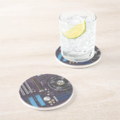 Dessous De Verre En Grès Carte mère de l'ordinateur (Côté)
