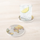 Dessous De Verre En Grès carte mondiale (Côté)