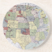 DESSOUS DE VERRE EN GRÈS CARTE : RÉSERVATIONS, 1892 (Devant)