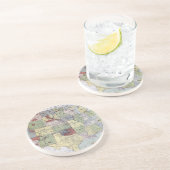 DESSOUS DE VERRE EN GRÈS CARTE : RÉSERVATIONS, 1892 (Côté)