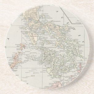 Dessous De Verre En Grès Carte vintage des îles philippines (1901)
