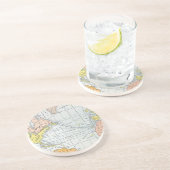 DESSOUS DE VERRE EN GRÈS CARTE : VOYAGES ATLANTIQUES (Côté)