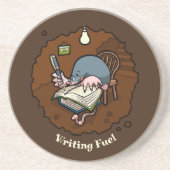 Dessous De Verre En Grès Carton De Trou De Carburant À Écriture Mignonne Mo (Devant)