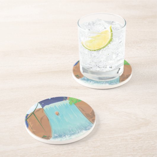 Dessous De Verre En Grès Cascade (Côté)