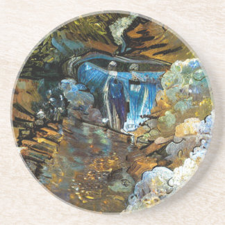 DESSOUS DE VERRE EN GRÈS CASCADE DE RUISSEAU