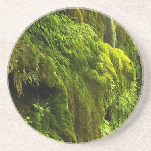 Dessous De Verre En Grès Cascade en vert (Devant)