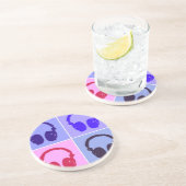 Dessous De Verre En Grès Casques Pop Art (Côté)