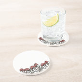 Dessous De Verre En Grès Casquettes de champignons rouges (Côté)