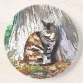 DESSOUS DE VERRE EN GRÈS CAT (Devant)