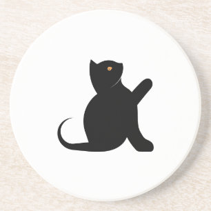 Dessous De Verre En Grès Cat dit bonjour