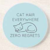 Dessous De Verre En Grès Cat hair everywhere zero regrets (Devant)
