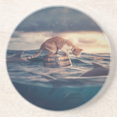 Dessous De Verre En Grès Cat Nap Dream ou cauchemar (Devant)