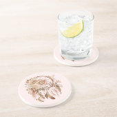 Dessous De Verre En Grès Catcher de rêve Brown rose pâle (Côté)