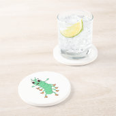 Dessous De Verre En Grès Caterpillar verte (Côté)