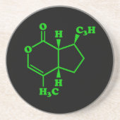 Dessous De Verre En Grès Catnip Nepetalactone Formule chimique moléculaire (Devant)