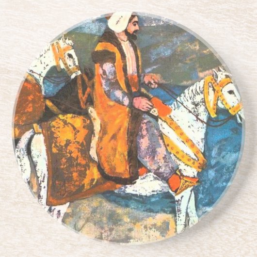 Dessous De Verre En Grès Cavalier arabe (Devant)