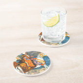 Dessous De Verre En Grès Cavalier arabe (Côté)