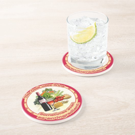 Dessous De Verre En Grès Ce cuisinier utilise du vin (Côté)