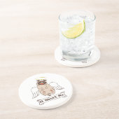 Dessous De Verre En Grès Ce n'était pas moi ange carlin drôle de citation (Côté)