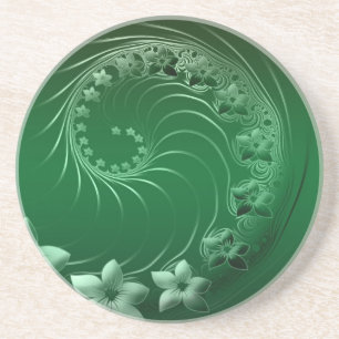 Dessous De Verre En Grès Célébration verte de destin de partie de conceptio