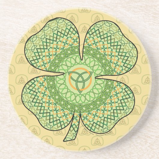 Dessous De Verre En Grès Celtic Shamrock Coaster (Devant)