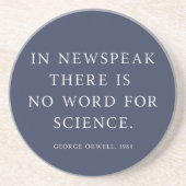 Dessous De Verre En Grès Censure de Science Free Orwell Citation (Devant)