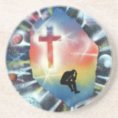 Dessous De Verre En Grès centerOfTheUniverseFrameC (Devant)