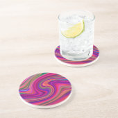 Dessous De Verre En Grès Centre épique tourbillon rose chaud (Côté)