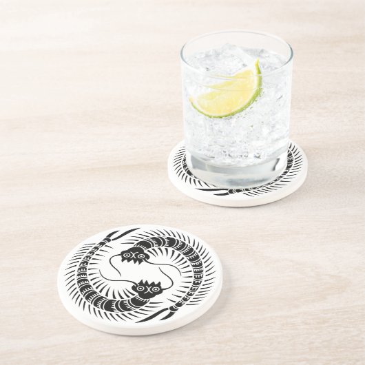 Dessous De Verre En Grès Cercle Centipedes face (Côté)