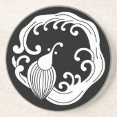 Dessous De Verre En Grès Cercle de dragon pluvieux (Devant)