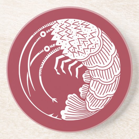 Dessous De Verre En Grès Cercle de langouste épineuse (Devant)