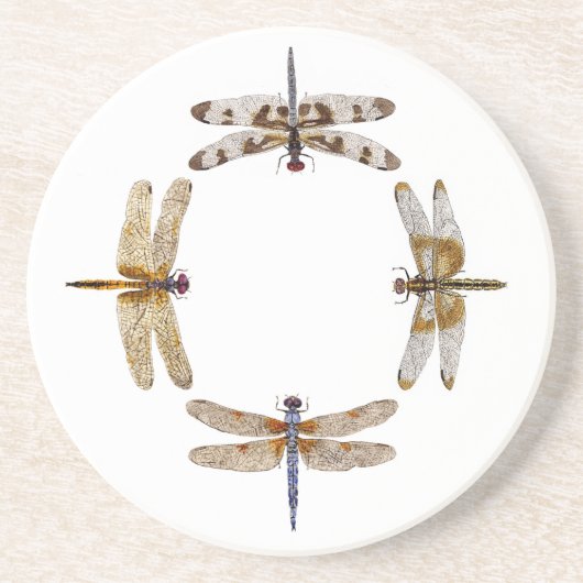 Dessous De Verre En Grès Cercle des libellules (Devant)