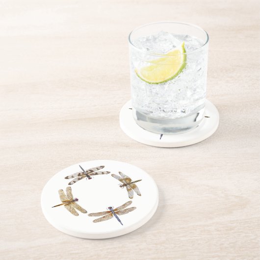 Dessous De Verre En Grès Cercle des libellules (Côté)