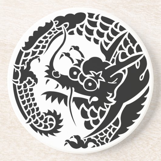 Dessous De Verre En Grès Cercle du dragon de la secte Nichiren (Devant)