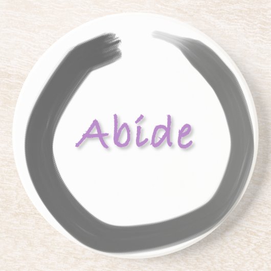 Dessous De Verre En Grès Cercle Enso Bouddhiste Abide Zen (Devant)