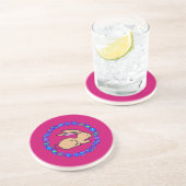 Dessous De Verre En Grès Cercle lapin de Pâques (Côté)