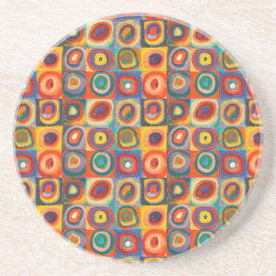 Dessous De Verre En Grès Cercles concentrés Carré de Kandinsky